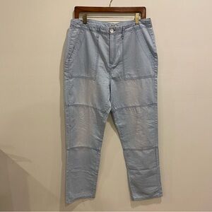 Dex chambray straight leg pants size medium denim lightweight trouser light blue